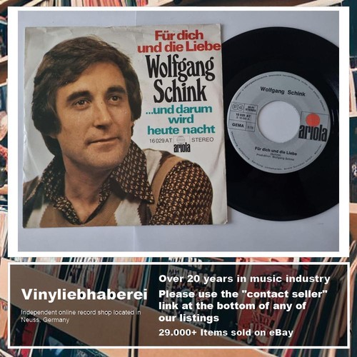 Wolfgang Schink - Für dich und die Liebe 7'' Vinyl Germany - Picture 4 of 5