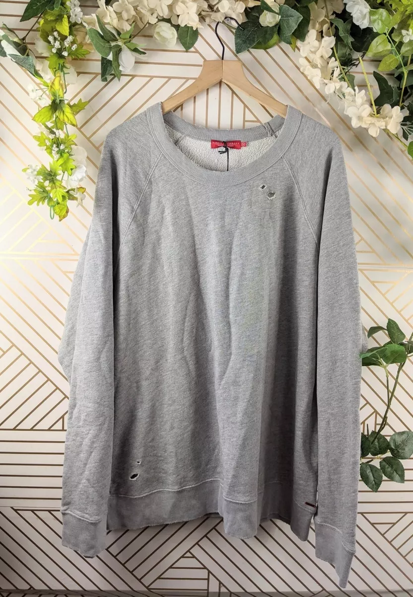 Gray distressed clearance sweater
