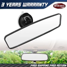 Car Truck Rear View Mirror Glass Suction Cup Stick On Interior Wide Universal US