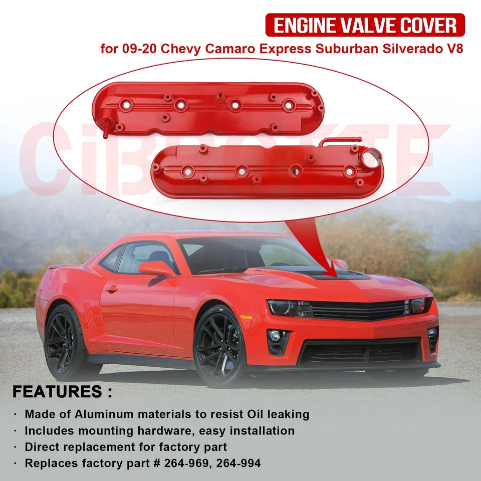 LH & RH Valve Cover Set for 2009-2020 Chevy Camaro Express Suburban Silverado🏅 - Image 2 of 4