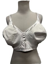 Playtex 18 Hour White Bra 4803 Size 48C Silky Soft Wire Free Smoothing 4 Way New