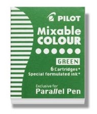 Pilot Refills Parallel - Green 6 Pack Fountain Pen Cartridge - NEW - P77308