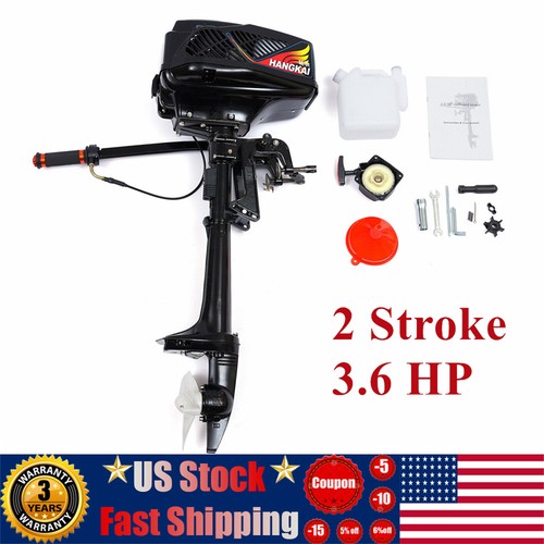 HANGKAI 3.6HP 2 Stroke Outboard Motor Gas Boat Engine & Water Cooled