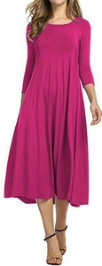 rose long sleeve pleated midi dress