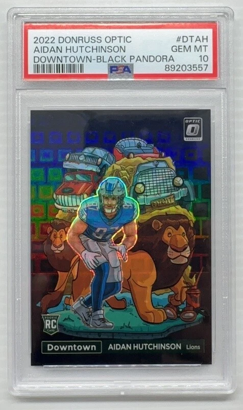 Aidan Hutchinson Panini Donruss Optic Downtown #DTAH Black Pandora