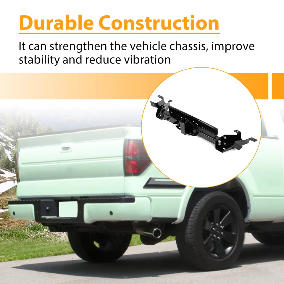 Rear Bumper Reinforcement For Ford F-150 2009-2014 W/ Class 3 Tow Hitch Trailer Foto 4 de 4