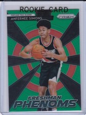 ANFERNEE SIMONS ROOKIE CARD 2018 Panini GREEN PRIZMS VARIATION Basketball BLAZER