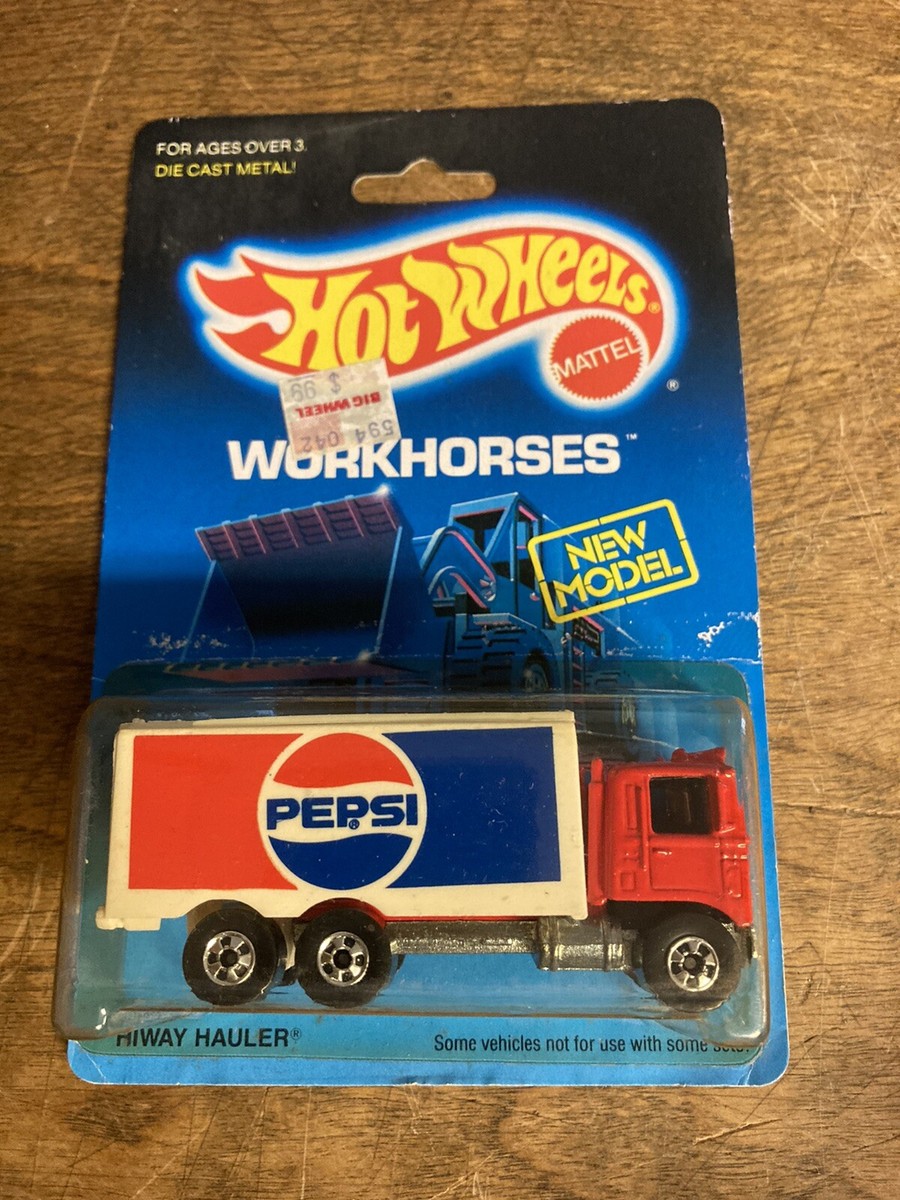 89' Hot Wheels Hiway Hauler Pepsiペプシ HiWay Hauler Pepsi VINTAGE * 1989 Hot Wheels Blue Cars # 24