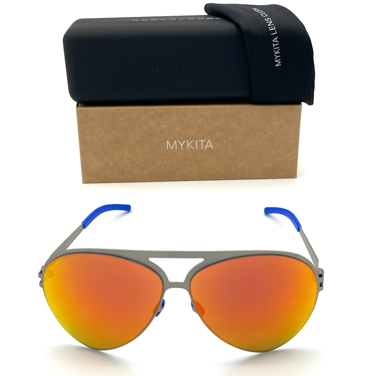 小物 MYKITA&BERNHARD WILLHELM Silver MYKITA & BERNHARD WILLHELM SEPP Col F64 Matte Gray / Gray Red 63mm