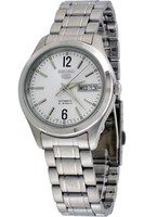 Seiko 5 Automatik Tag+Datum Glasboden Edelstahlarmband Herrenuhr SNKM53K1