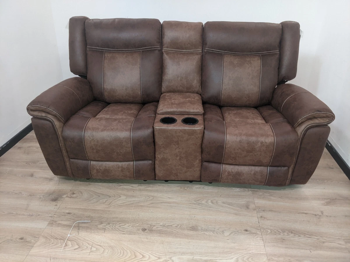 ScS Barkley Earth Burgundy 2 Seater Manual Recliner Sofa RRP