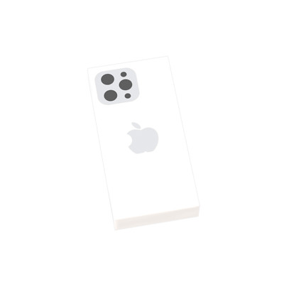 NEW Fruit Phone - White Cell Phone - Custom Printed (1 x 2) - Brick City - MOC