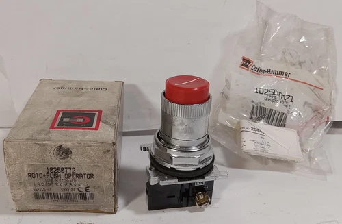 1 NEW CUTLER HAMMER 10250T72 ROTO PUSHBUTTON OPERATOR NIB ***MAKE OFFER***