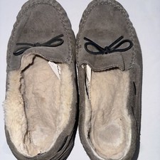 ABEO Vancouver Women's Size 8N Tan Suede Sheepskin Loafer Slippers