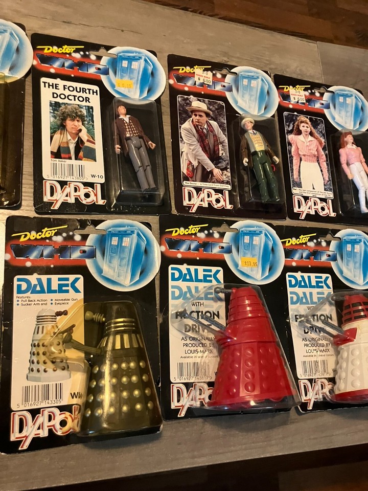 Vintage Doctor Who UK 1987 Sealed Dapol Lot Dalek Mel K9 Lot Group Set