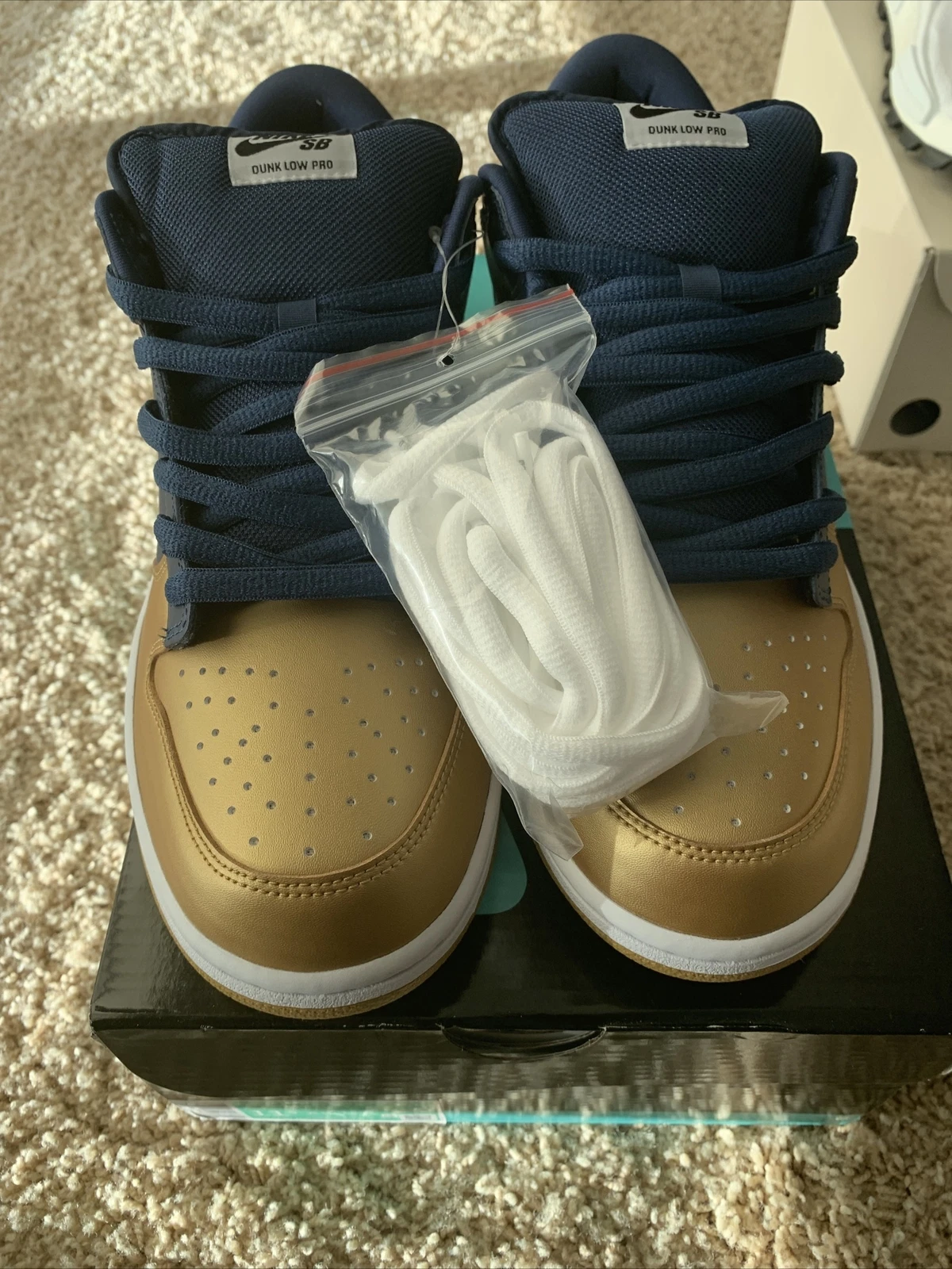 Supreme SB Dunk bleu/or bas taille 11,5