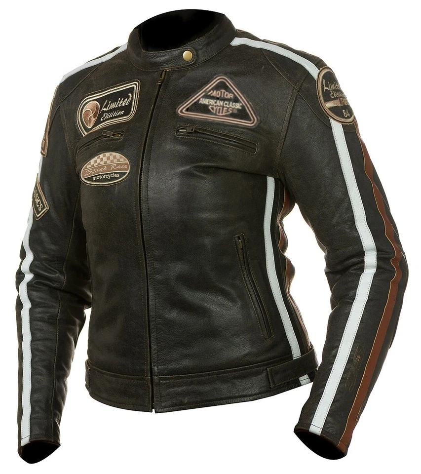 Chaqueta En Cuero, Chaqueta Para Mujer, Chaqueta Mujer, Proteccion CE, Retro - Imagen 2 de 4