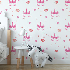 Unicorn Face Pattern Wall Stencil - Durable  Reusable Mylar Stencils