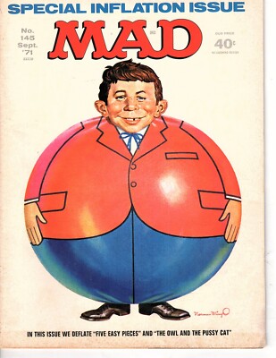 Vintage MAD MAGAZINE  No. 145 Sept.1971 Five Easy pieces (j1000