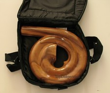 Spiral Didgeridoo  Bag Travel Compact snail shell Sono Hardwood Hand Carved Art