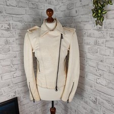 Lederjacke Biker creme Nappaleder crunched Kapraun woman 1% Leder Bikerjacke