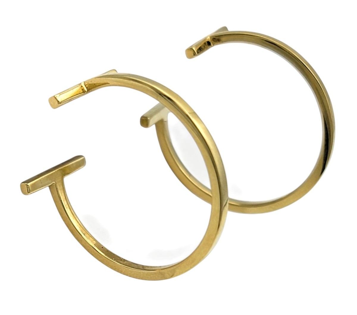 Tiffany & Co. Tiffany T Hoop Earrings in 18 Karat Yellow Gold with