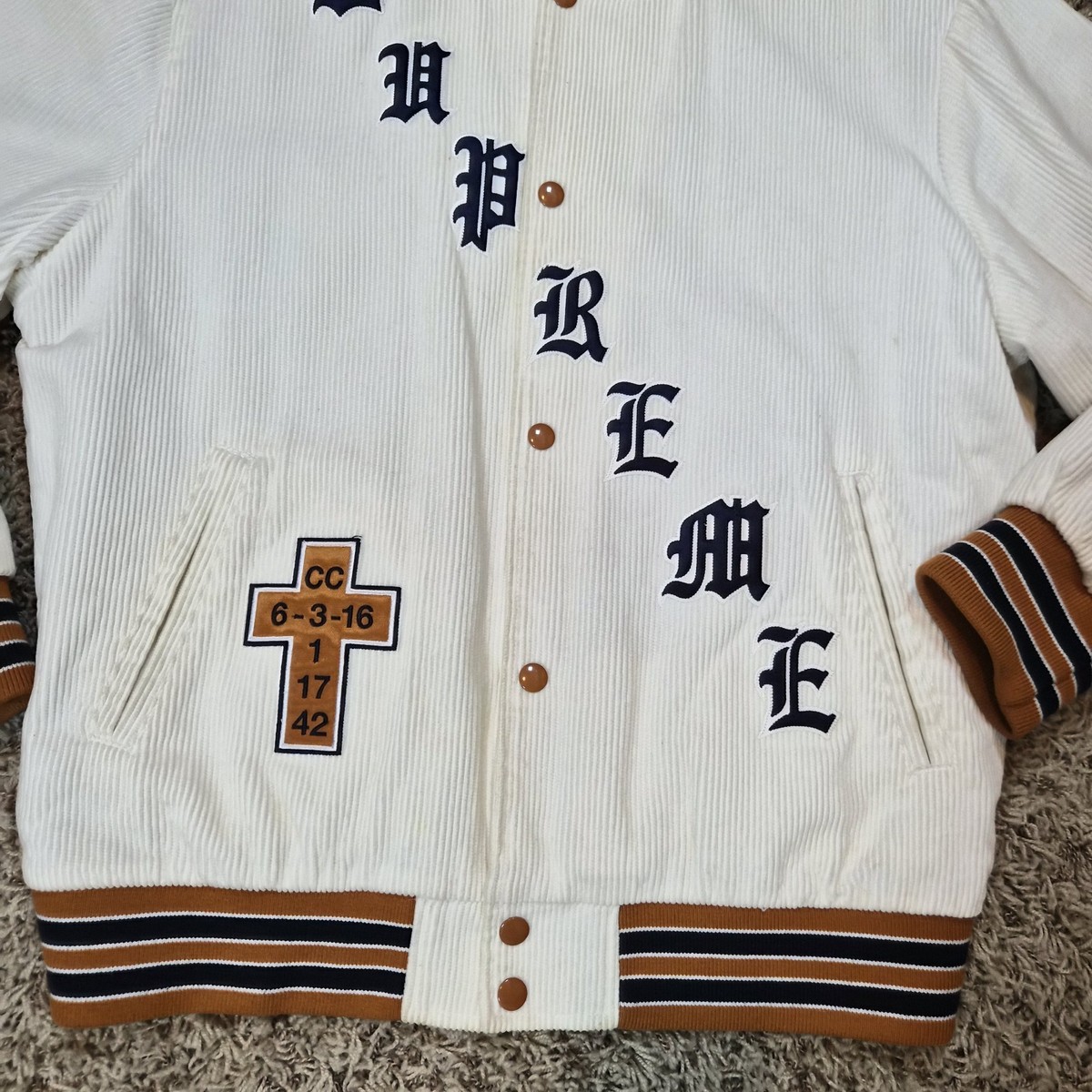 ジャケット・アウター SUPREME Old English Corduroy Varsity Supreme Old English Corduroy Varsity Jacket | eBay