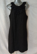 Laura Dress Womens 10 Black Beads Sheath Goth Whimisgoth Vintage 077100