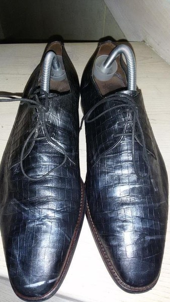 Men Floris Van Bommel Heels Grey Leather 42