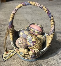 Jim Shore Easter Basket with Easter Eggs 