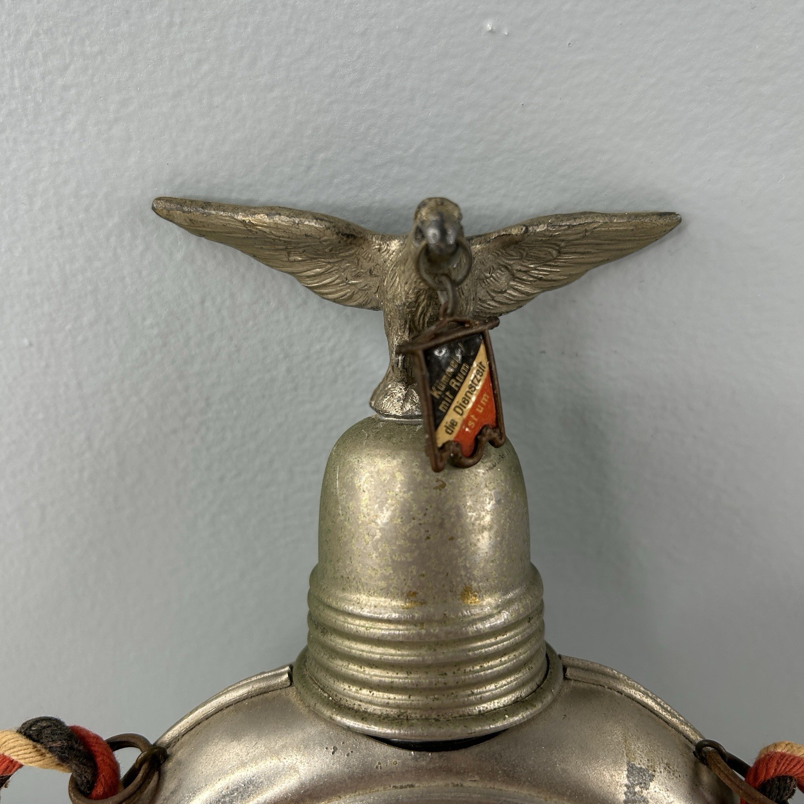 Pre WWI German Flask Metal/Glass Parole Heimat Soldier Reservist