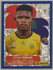 Baithusi Aubaas Panini FIFA World Cup 2026 Blue Crumple Parallels Sticker