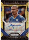 2020-21 Panini Prizm Premier League Gokhan Inler Gold Wave Auto Autograph