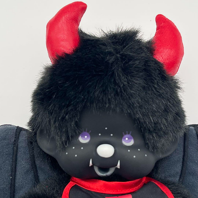 Monchhichi Devil Black Plush 2008 Limited Edition Official Shop S