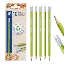 STAEDTLER WOPEX Pre-Sharpened 2 Pencils, Pack of 1 Count Pack 10 , Black