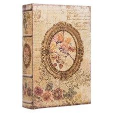 Decorative Vintage Style Fake Book Flowers Pattern Faux Leather Embossed Vict...