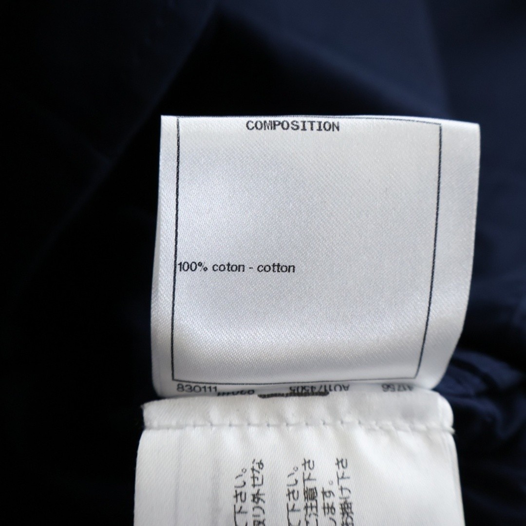 CHANEL Coco Mark Button Double Breasted Tweed Drawstring Cotton Long Coat Used 7 thumbnail 8