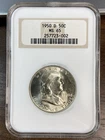 1950-D__MS 65 (Fatty)__Franklin Half Dollar__Great Example__NGC, Unc Silver coin