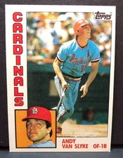 1984 Topps ANDY VAN SLYKE #206 Rookie Card RC St. Louis Cardinals. rookie card picture