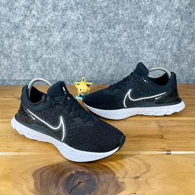 Nike React Infinity Run Flyknit 3 Shoes Womens Size 9 Black Running DD3024-001