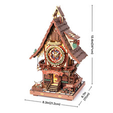 ROKR Cuckoo Clock Mechanical 3D Wooden Puzzle Christmas Cuckoo Clock Building Ki