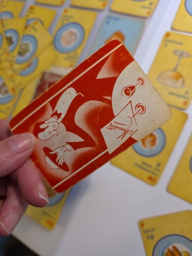 Vintage Menuette Card Game 1940s 50 Menu cards 3 Waiter cards Ref Card - Picture 17 of 24