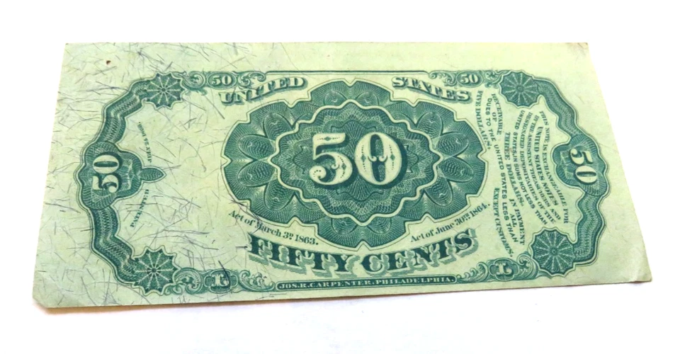 SERIES OF 1875 FIFTY CENTS FRACTIONAL CURRENCY NOTE - Image 4 of 4