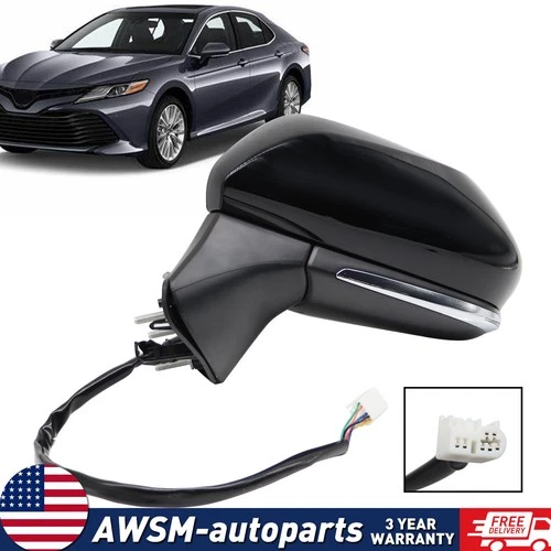 W/ Heated Blind Spot Signal Left Driver Side Mirror for 2018-2022 Toyota Camry