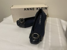 ANNE KLEIN NAVY BLUE FLATS