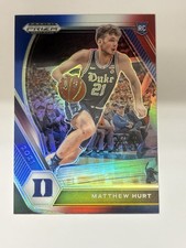2021-22 Panini Prizm Draft Picks - Matt Hurt #34 Red White & Blue Prizm (RC)