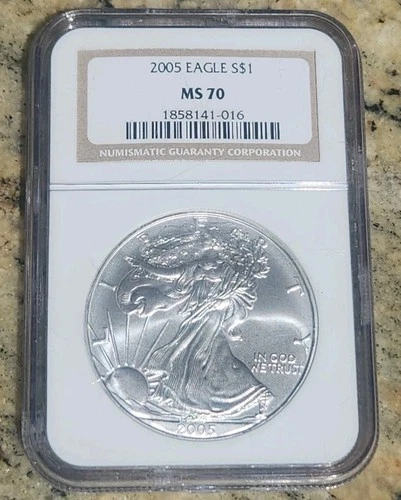 Photo of a 2005 American Silver Eagle from an eBay listing that sold on Jul 19, 2026