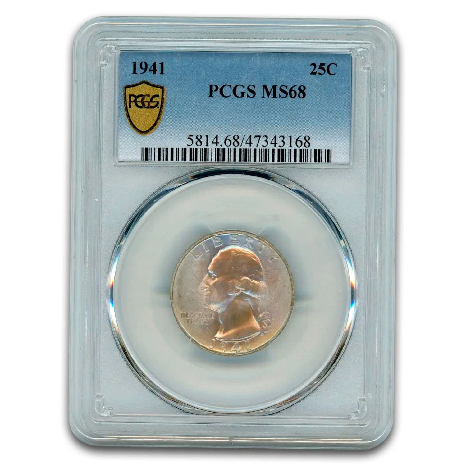 1941 Washington Quarter MS-68 PCGS