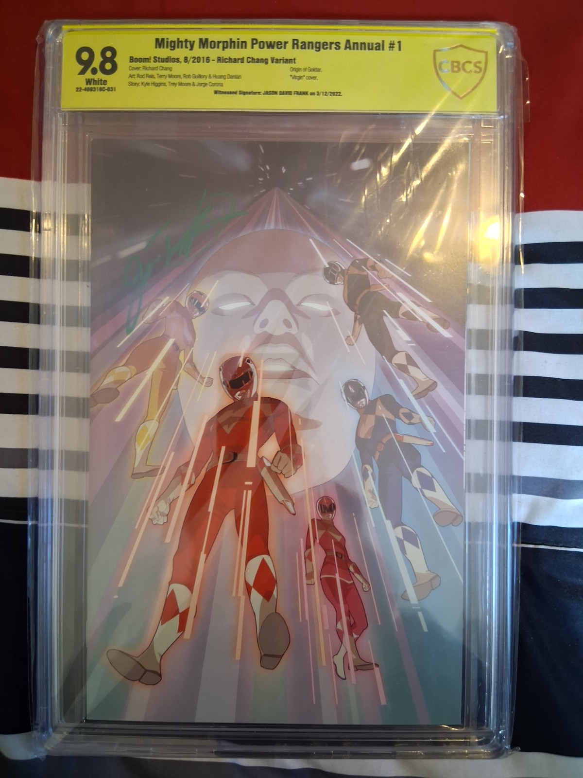 Mighty Morphin Power Rangers Annual #1 Boom! Richard Chang CBCS 9.8 Signed