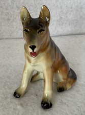 Vintage Ceramic Sitting German Shepherd Figurine Japan 3.5  Tall
